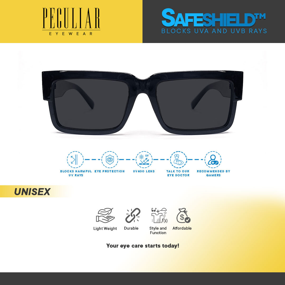 Peculiar UNO Rectangle Frame  Glasses Replaceable Lens UV400