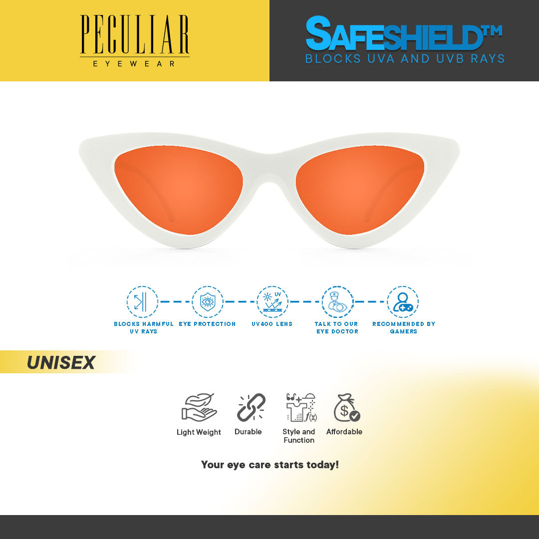 Peculiar Eyewear Minchin Cat's Eye Sunglasses Replaceable Lens for Men and Women