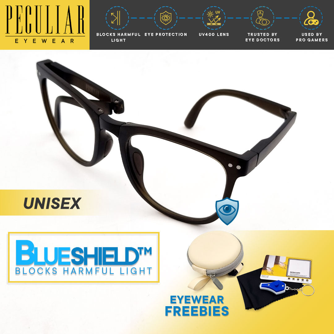 Peculiar Eyewear PRIME Square Anti Radiation Sunglasses Replaceable Lenses for Men and Women