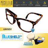 Peculiar Eyewear PRIME Square Anti Radiation Sunglasses Replaceable Lenses for Men and Women