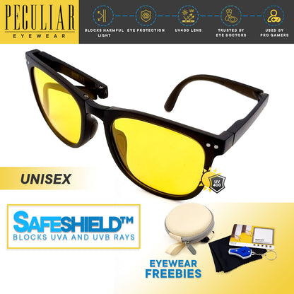 Peculiar Eyewear PRIME Square Anti Radiation Sunglasses Replaceable Lenses for Men and Women