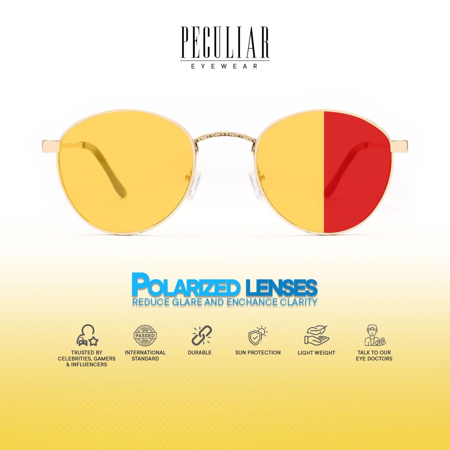 Peculiar Alex Round Metal Sunglass Anti Rad Eyeglass Replaceable Lens Frames PhotoChromic TransitionPro Polarized UV400 Lens Photochromic TAC Lens for Men and Women