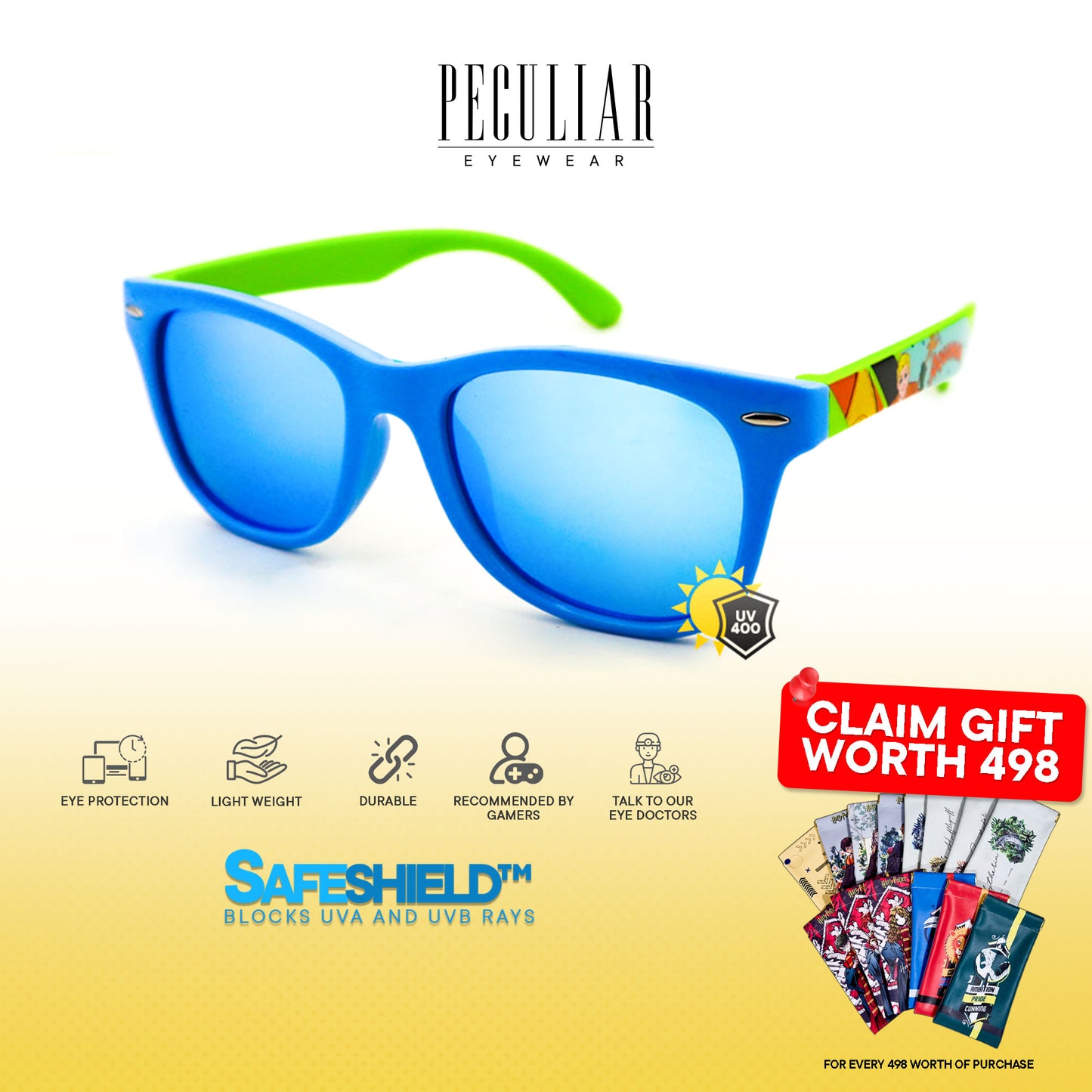 Justice League X Peculiar Plus AQUAMAN Kids Collection Sunglasses for  Men and Women