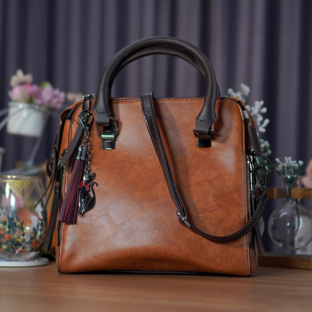 Peculiar HAERIN Leather Handbag Business Office School for men women