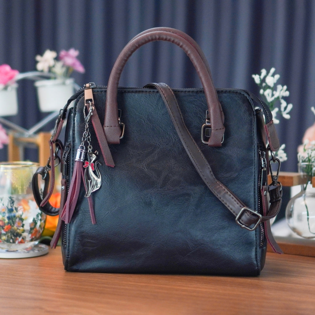 Peculiar HAERIN Leather Handbag Business Office School for men women