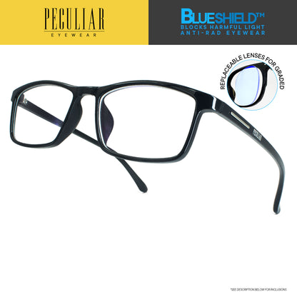 Peculiar FLORENCE Square Polycarbonate Frame Anti Radiation Glasses UV400