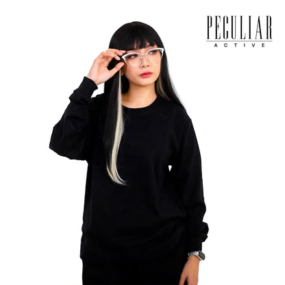 Peculiar Black Long-sleeved Pure Cotton Breathable Shirt for Men And Women