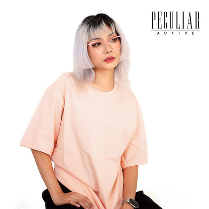 Peculiar Pink Oversize T Shirt Pure Cotton American Style 300g for Men And Women