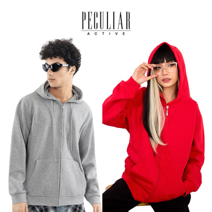 Peculiar Black Oversize Hoodie Sports Jacket Sweater Pure Cotton 360g for Men or Women