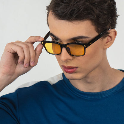Ces Style MARVY x Peculiar Square Polycarbonate Frame Anti Radiation Glasses UV400
