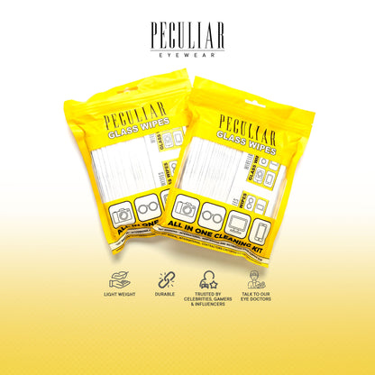 Peculiar Eyewear Buy 1 Take 1 Glass-Wipes Dust Eyeglasses Cleaner Degreaser Non-Toxic Quick Dry