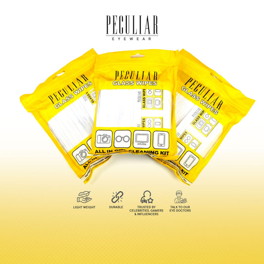 Peculiar Glass Wipes 3 Set Bundle with Nano-Technology Cleaner Degreaser Non-Toxic Quick Dry Dust removal, quick drying, high definition, Disposable Eyeglasses Cleaning Dry Cleaning Wipes Lens Cleaning Tissue Screen Remove Dust