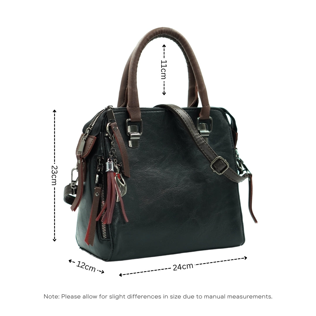 Peculiar HAERIN Leather Handbag Business Office School for men women