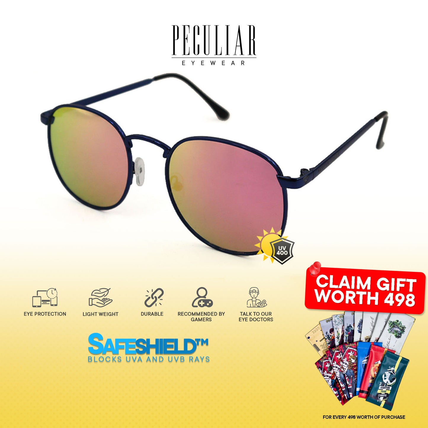 Justice League X Peculiar SUPERMAN Collection Sunglasses for  Men and Women