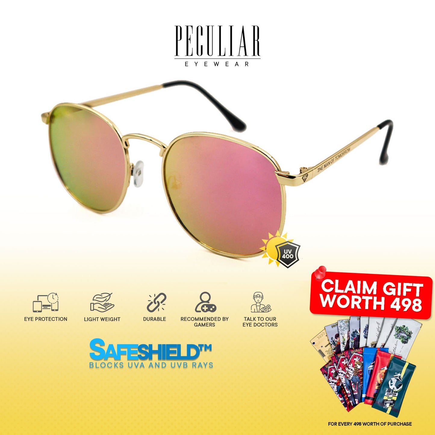 Justice League X Peculiar SUPERMAN Collection Sunglasses for  Men and Women