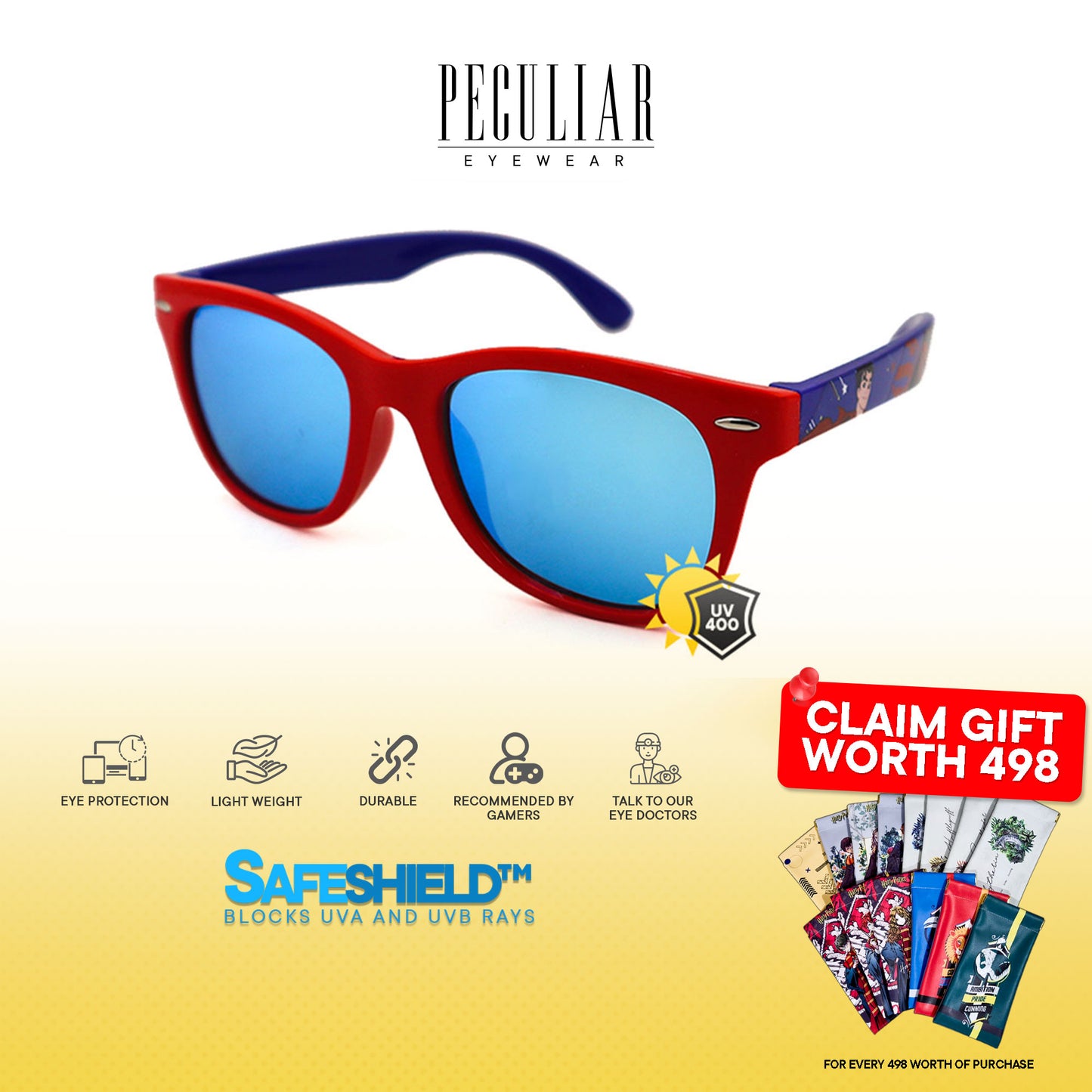 Justice League X Peculiar Plus SUPERMAN Kids Collection Sunglasses for  Men and Women