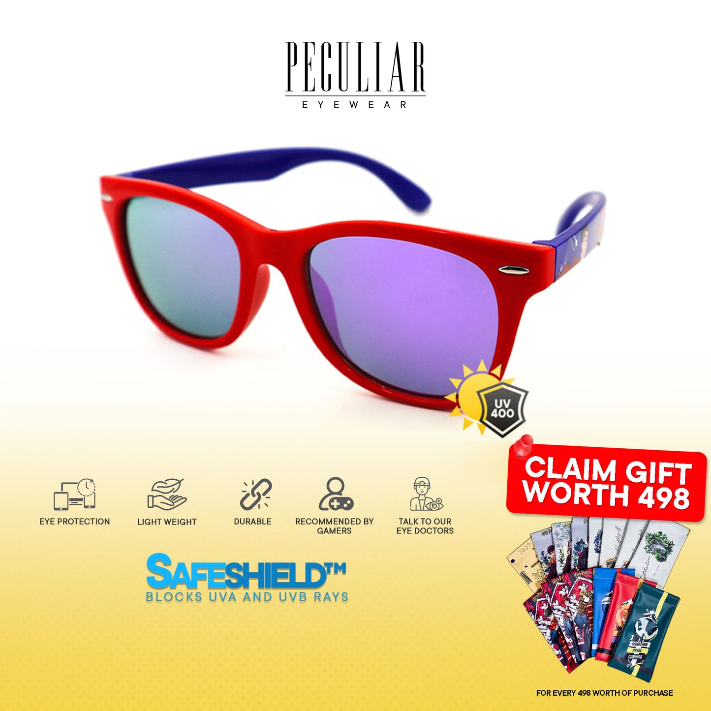 Justice League X Peculiar Plus SUPERMAN Kids Collection Sunglasses for  Men and Women