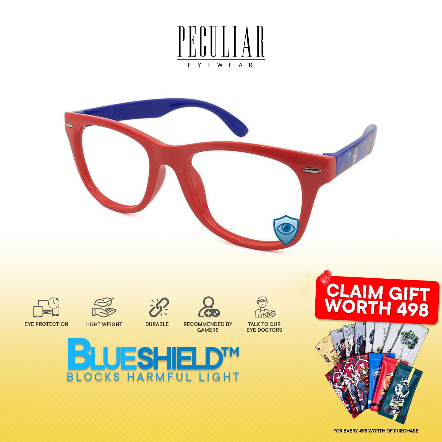 Justice League X Peculiar SUPERMAN Kids Collection  Eyeglasses Anti-radiation Computer Eyewear