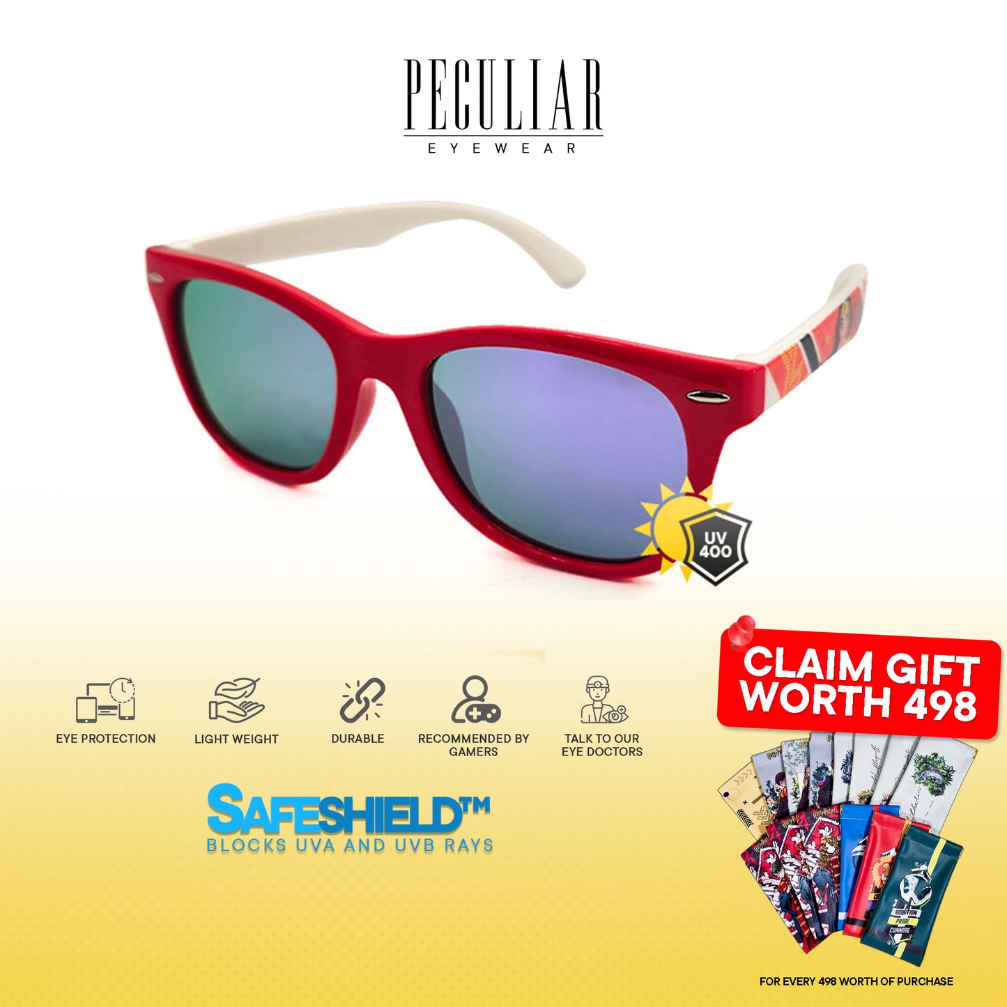 Justice League X Peculiar Plus WONDER WOMAN Kids Collection Sunglasses for  Men and Women