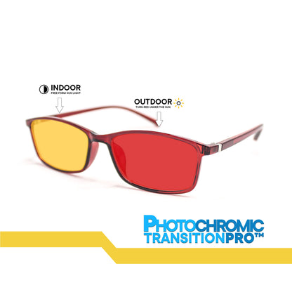 Peculiar Maxx Rectangle Acetate Sunglass Anti Rad Eyeglass Replaceable Lens Frames PhotoChromic TransitionPro Polarized UV400 Lens Photochromic TAC Lens for Men and Women