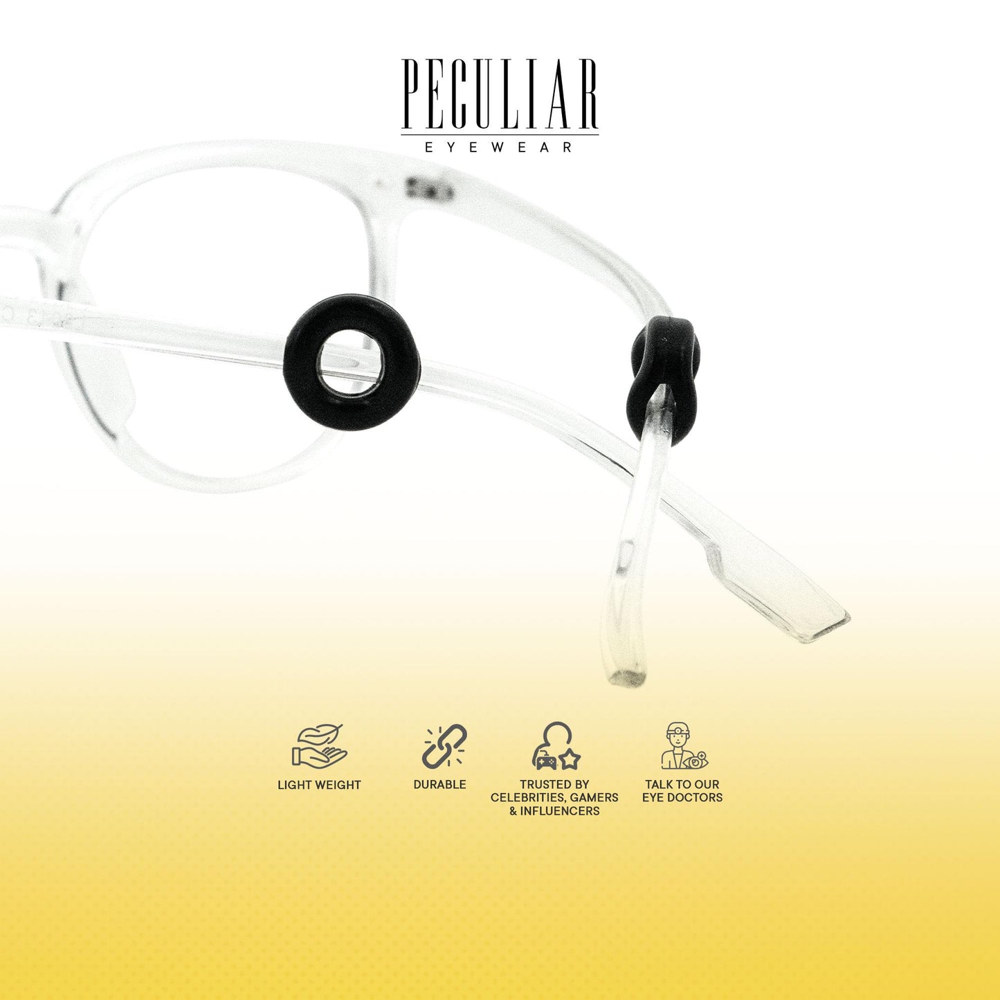 Peculiar Durable Silicone Ring Anti Slip Fashionable Rubber Flexible Universal End Tips Ear Grip Eyewear Accessories