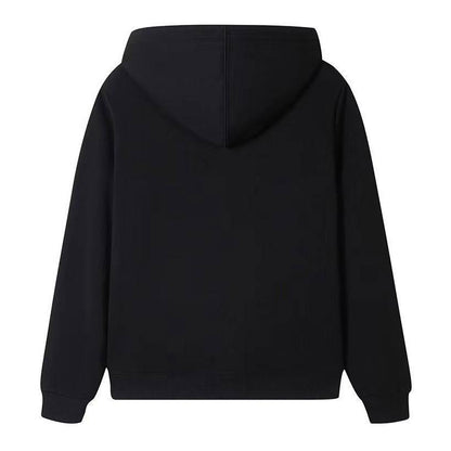 Peculiar Black Oversize Hoodie Sports Jacket Sweater Pure Cotton 360g for Men or Women