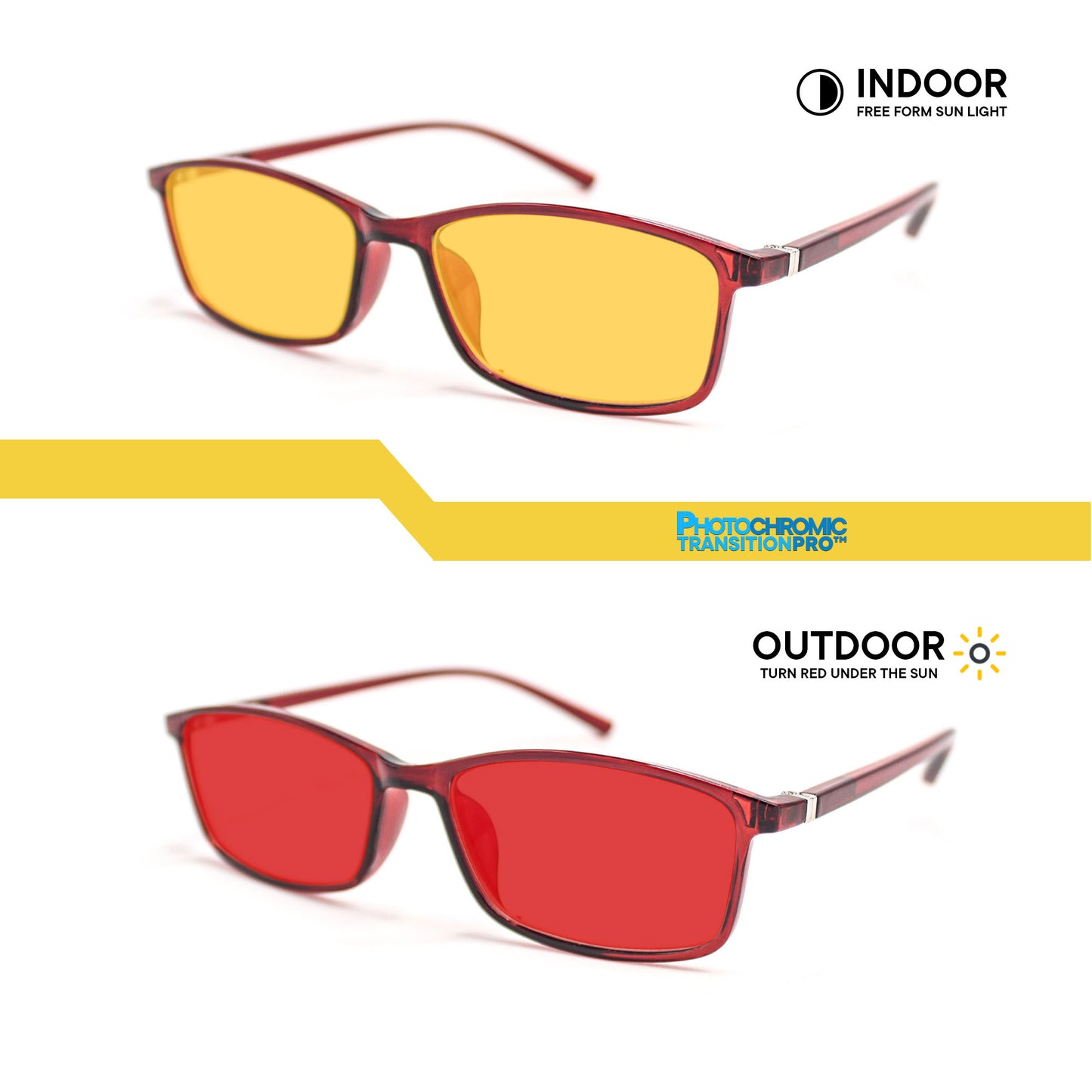 Peculiar Maxx Rectangle Acetate Sunglass Anti Rad Eyeglass Replaceable Lens Frames PhotoChromic TransitionPro Polarized UV400 Lens Photochromic TAC Lens for Men and Women