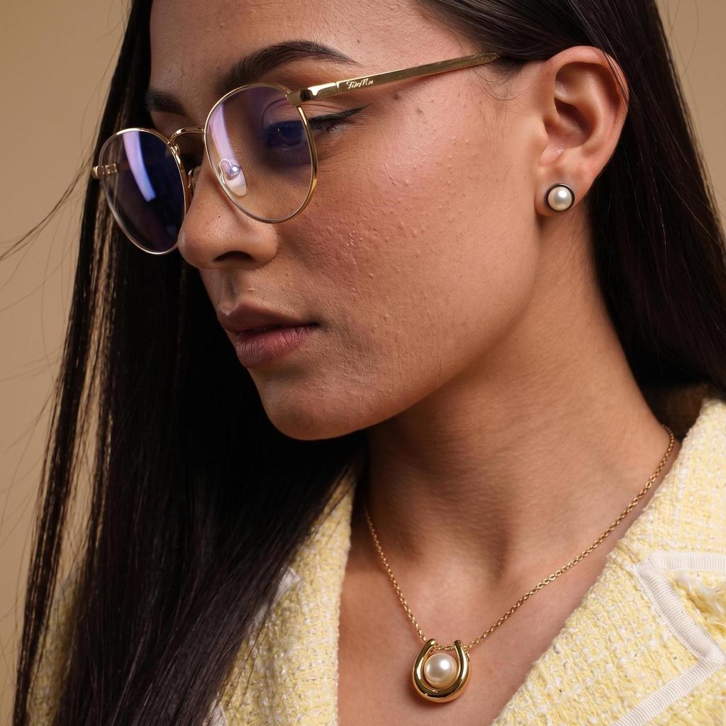 Peculiar Eyewear X HB Jewelry Summer Bundle Set Necklace, Earrings, Ring and Sunglasses 4 Items