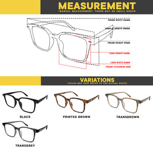 Peculiar Eyewear QUINN Square Anti Radiation Sunglasses Replaceable Lenses for Men and Women
