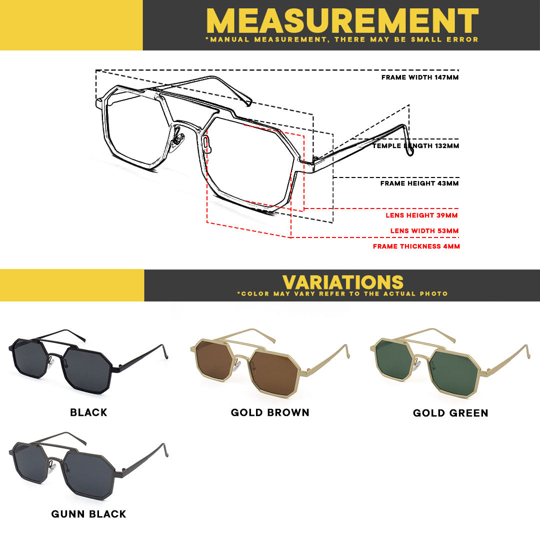 Peculiar Eyewear LOVE Aviator Frame UV400 Fashion Sunglasses for Men and Women