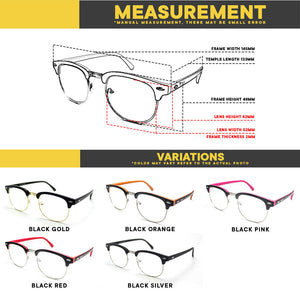 Peculiar Eyewear Lite Clubmaster Square AntiRadiation Sunglasses Replaceable Lens for Men and Women