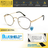 Peculiar Eyewear Lite ALEX Round Anti Radiation Sunglasses Replaceable Lenses for Men and Women