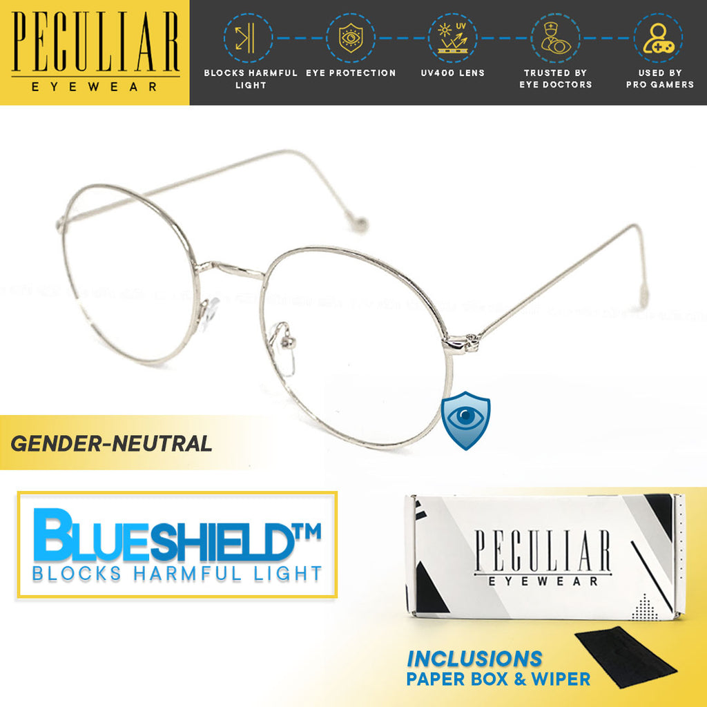 Peculiar Eyewear Lite ERIN Round Anti Radiation Sunglasses Replaceable Lenses for Men and Women