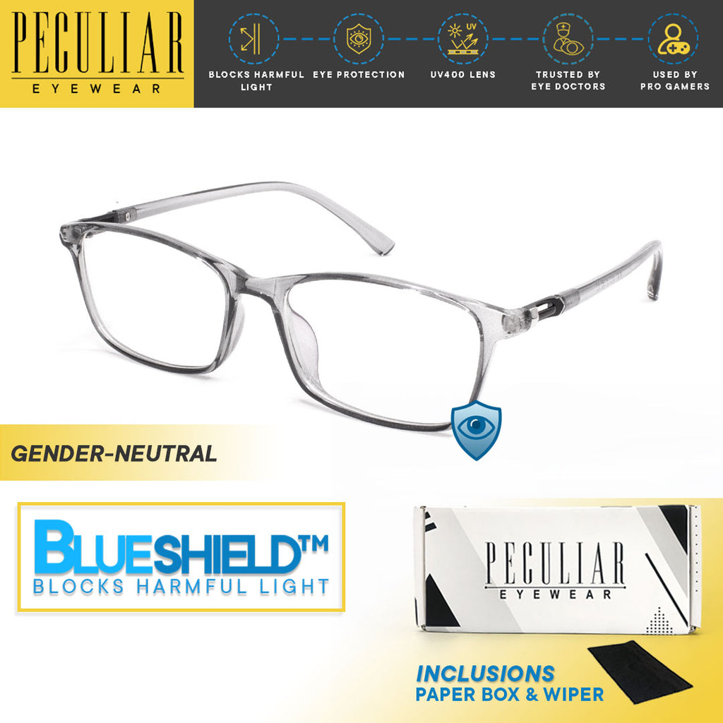 Peculiar Eyewear Lite SEAN Rectangle Anti Radiation Sunglasses Replaceable Lenses for Men and Women