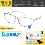 Peculiar Eyewear Lite SEAN Rectangle Anti Radiation Sunglasses Replaceable Lenses for Men and Women