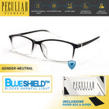 Peculiar Eyewear Lite MAXX Rectangle Anti Radiation Sunglasses Replaceable Lenses for Men and Women