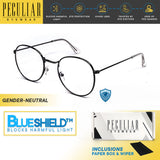 Peculiar Eyewear Lite LOUISE Round Anti Radiation Sunglasses Replaceable Lenses for Men and Women
