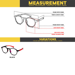 Peculiar Eyewear Kids Lite BRAD Round Anti Radiation Sunglasses Replaceable Lens for Men and Women