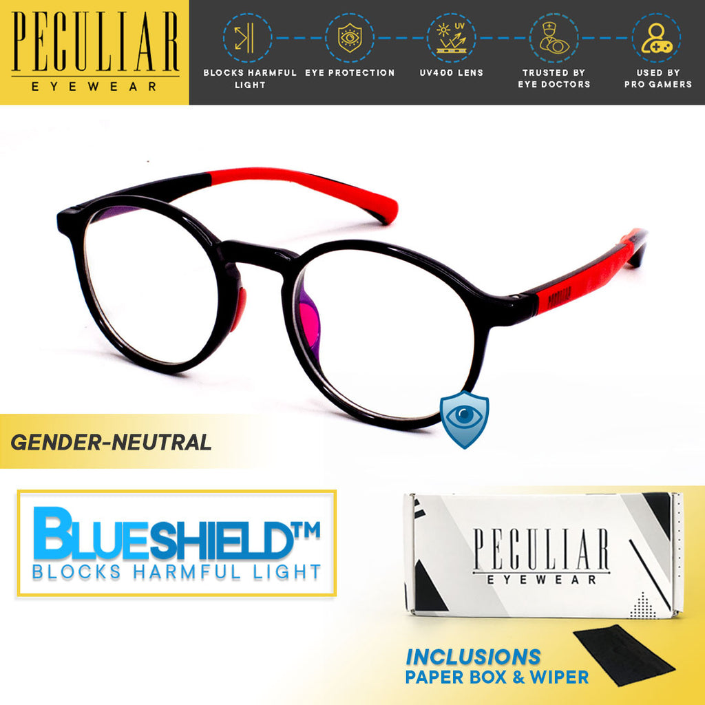 Peculiar Eyewear Kids Lite BRAD Round Anti Radiation Sunglasses Replaceable Lens for Men and Women
