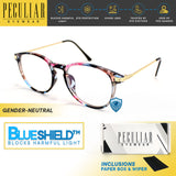 Peculiar Eyewear Lite SARAH Round Anti Radiation Sunglasses Replaceable Lenses for Men and Women