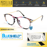 Peculiar Eyewear Lite SARAH Round Anti Radiation Sunglasses Replaceable Lenses for Men and Women