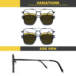 Peculiar Ito Aviator Frame Anti-Radiation UV400 Magnetic Clip On Polarized Sunglasses Lens Replaceable Lenses Computer Eyewear for Men and Women