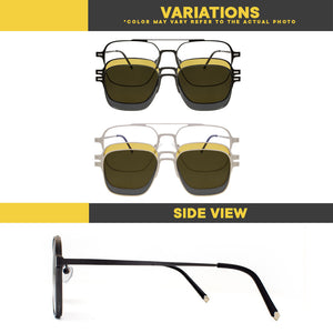 Peculiar Ito Aviator Frame Anti-Radiation UV400 Magnetic Clip On Polarized Sunglasses Lens Replaceable Lenses Computer Eyewear for Men and Women