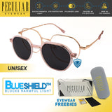 Peculiar Jee Deco Frame Anti-Radiation UV400 Magnetic Clip On Polarized Sunglasses Lens Replaceable Lenses Computer Eyewear for Men and Women