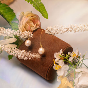 Peculiar Natural Baroque Pearls 18k Gold Plated Minimalist Drop Earrings - Jewelry