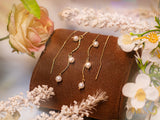 Peculiar Natural Baroque Pearls 18k Gold Plated Minimalist Layers Earrings - Jewelry