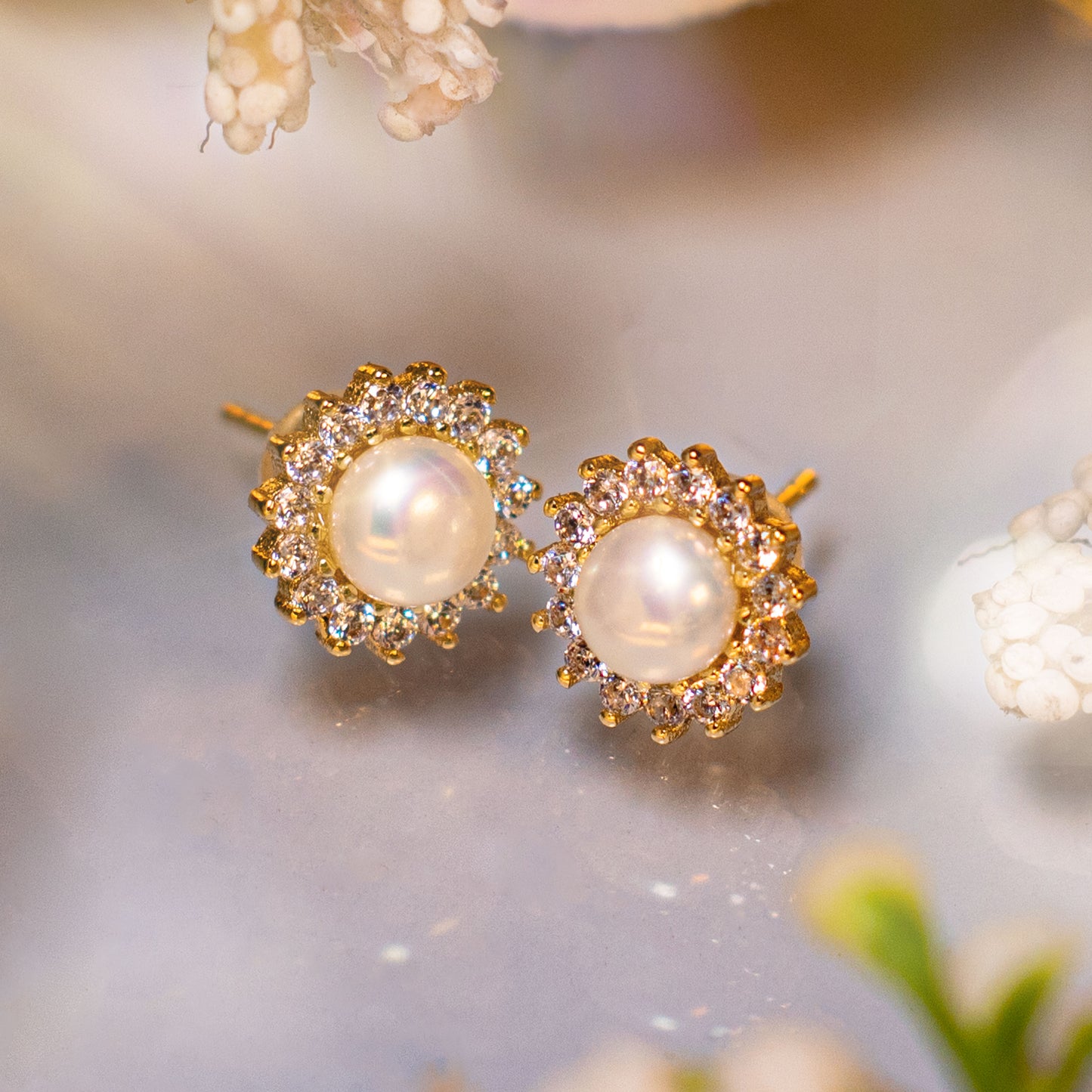 Peculiar Natural Baroque Pearls 18k Gold Plated Milano Earrings - Jewelry