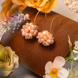 Peculiar Natural Barqoue Pearls 18k Gold Plated Stargazer Earrings - Jewelry