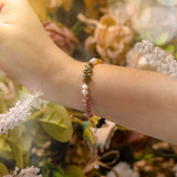 Peculiar Natural Baroque Pearls 18k Gold Plated Moon Bracelet - Jewelry