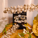 Peculiar Artemis Jewelry Chaste Ribbon Stainless Steel Stud Earring